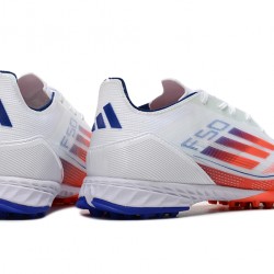 Adidas F50 PRO TF Blanco Naranja Hombre Zapatos De Futbol