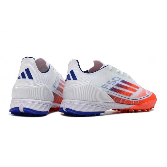 Explorar  Adidas F50 PRO TF Blanco Naranja Hombre Zapatos De Futbol