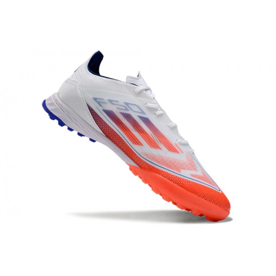 Explorar  Adidas F50 PRO TF Blanco Naranja Hombre Zapatos De Futbol