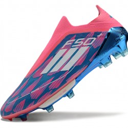 Hombre/Mujer Adidas F50 FG Rosa Azul shoelace Zapatos De Futbol