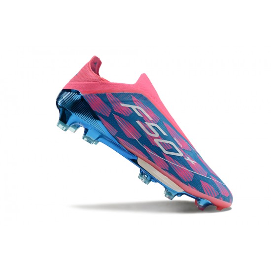 Descubrir  Hombre/Mujer Adidas F50 FG Rosa Azul shoelace Zapatos De Futbol
