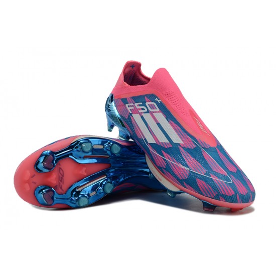 Descubrir  Hombre/Mujer Adidas F50 FG Rosa Azul shoelace Zapatos De Futbol