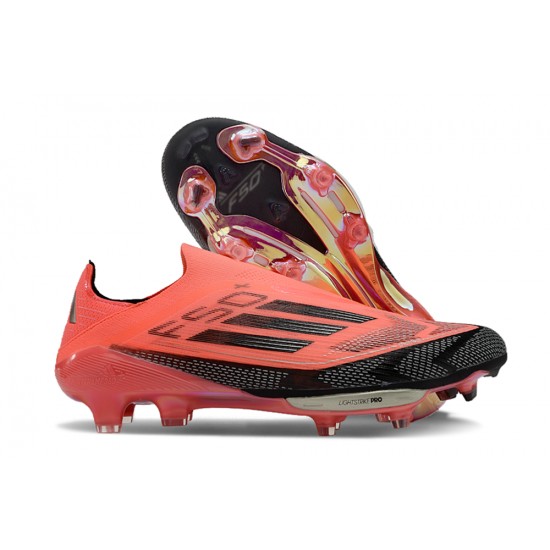 Calidad superior  Mujer Adidas F50 FG Rojo Negro Zapatos De Futbol