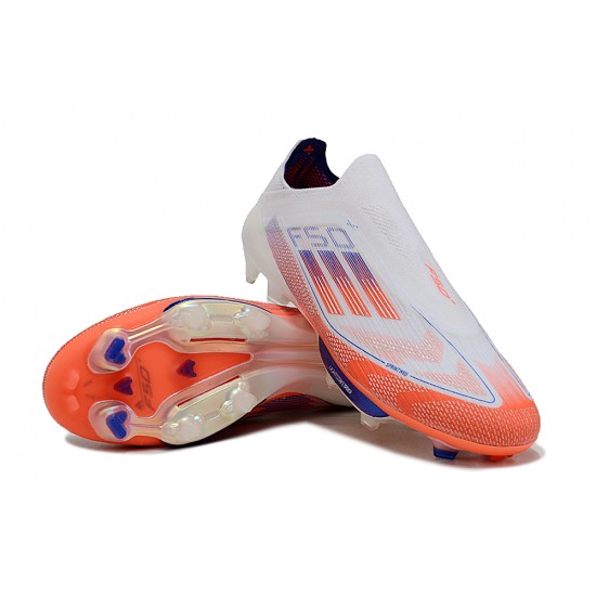 Comprar ahora  Hombre/Mujer Adidas F50 FG Shoelace Blanco Naranja Zapatos De Futbol