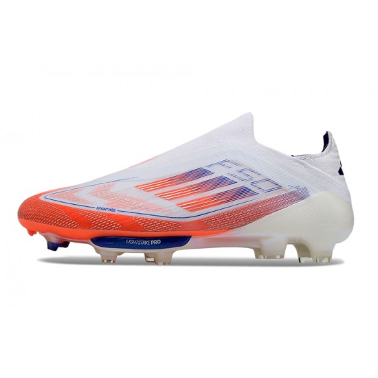 Comprar ahora  Hombre/Mujer Adidas F50 FG Shoelace Blanco Naranja Zapatos De Futbol
