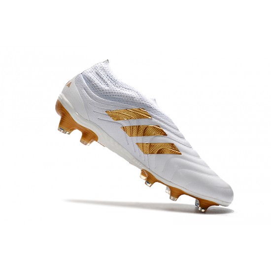 Tienda  Botas de fútbol Adidas Copa 19 FG Blanco Dorado