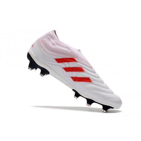Explorar  Botas de fútbol Adidas Copa 19 FG Blanco Rosado Rojo