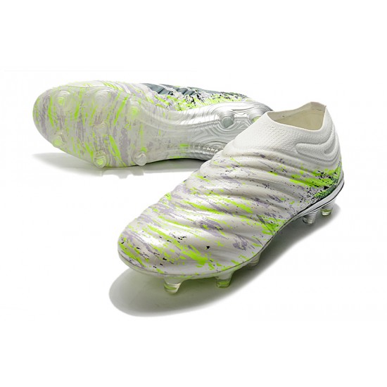 Tienda  Botas de fútbol Adidas Copa 20+ FG Blanco Volt Verde Negro