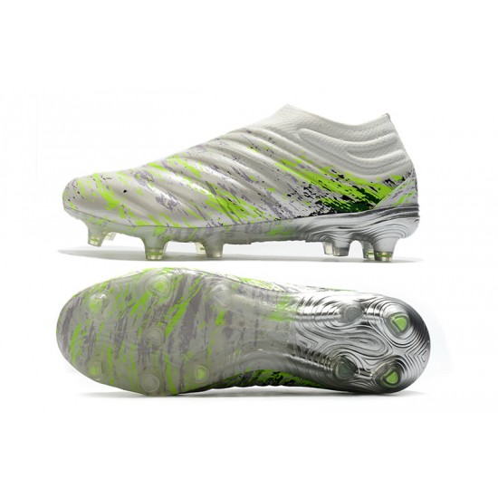 Tienda  Botas de fútbol Adidas Copa 20+ FG Blanco Volt Verde Negro
