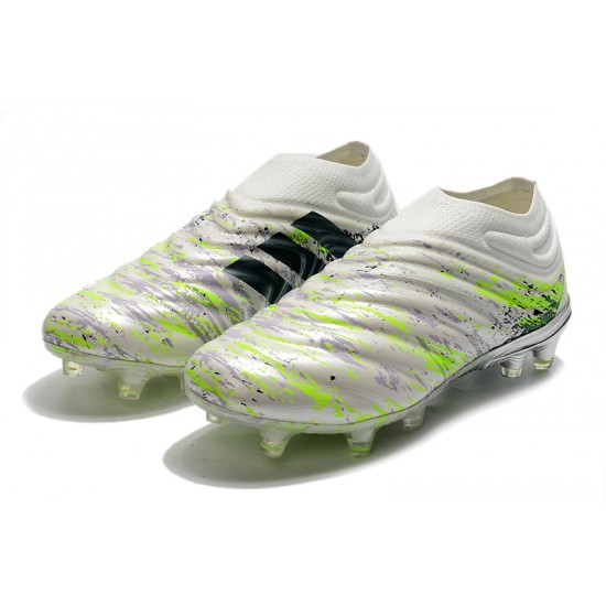 Tienda  Botas de fútbol Adidas Copa 20+ FG Blanco Volt Verde Negro