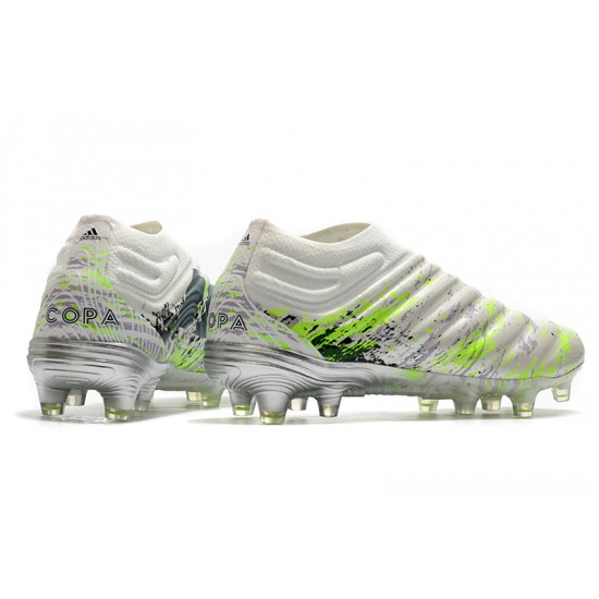Tienda  Botas de fútbol Adidas Copa 20+ FG Blanco Volt Verde Negro