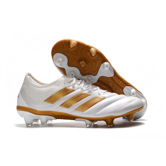 Alta calidad Botas de fútbol Adidas Copa 20.1 FG Salag Low Blanco Dorado