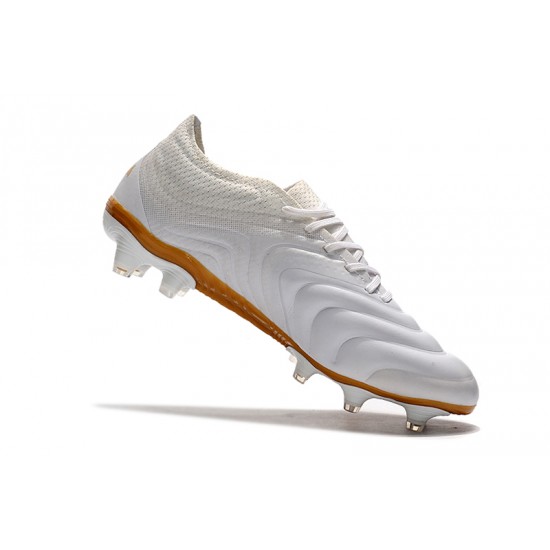 Alta calidad Botas de fútbol Adidas Copa 20.1 FG Salag Low Blanco Dorado