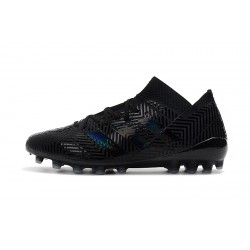 Botas de fútbol Adidas Nemeziz 18 AG Laceless Todo negro