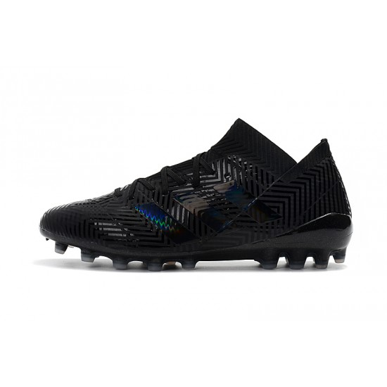 Descubrir  Botas de fútbol Adidas Nemeziz 18 AG Laceless Todo negro