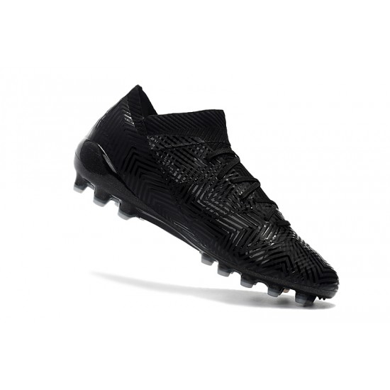 Descubrir  Botas de fútbol Adidas Nemeziz 18 AG Laceless Todo negro