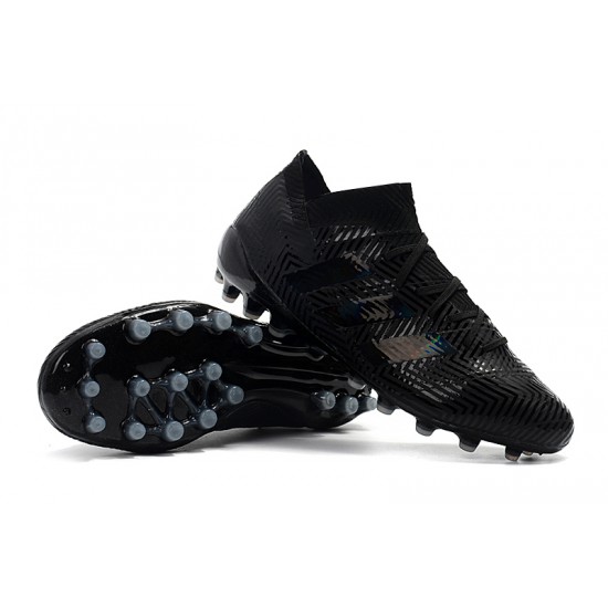 Descubrir  Botas de fútbol Adidas Nemeziz 18 AG Laceless Todo negro
