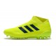 Descubrir  Botas de fútbol Adidas Nemeziz 18 AG Laceless Verde Fluo Negro
