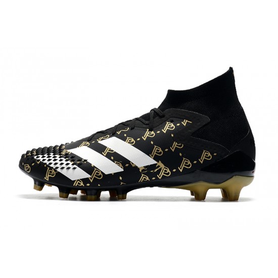 Alta calidad Botas de fútbol Adidas Predator Mutator 20.1 AG Negro Gold Blanco