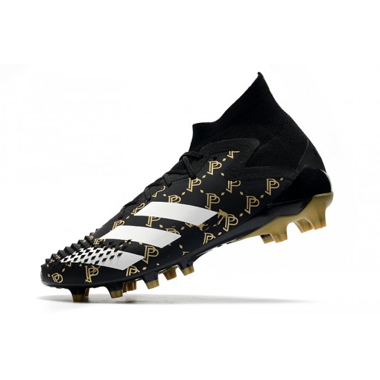 Alta calidad Botas de fútbol Adidas Predator Mutator 20.1 AG Negro Gold Blanco