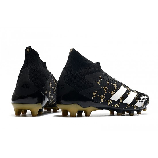 Alta calidad Botas de fútbol Adidas Predator Mutator 20.1 AG Negro Gold Blanco