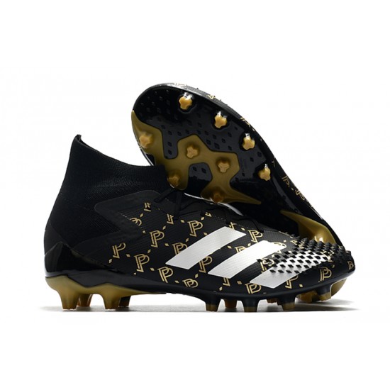 Alta calidad Botas de fútbol Adidas Predator Mutator 20.1 AG Negro Gold Blanco
