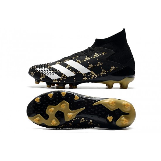 Alta calidad Botas de fútbol Adidas Predator Mutator 20.1 AG Negro Gold Blanco