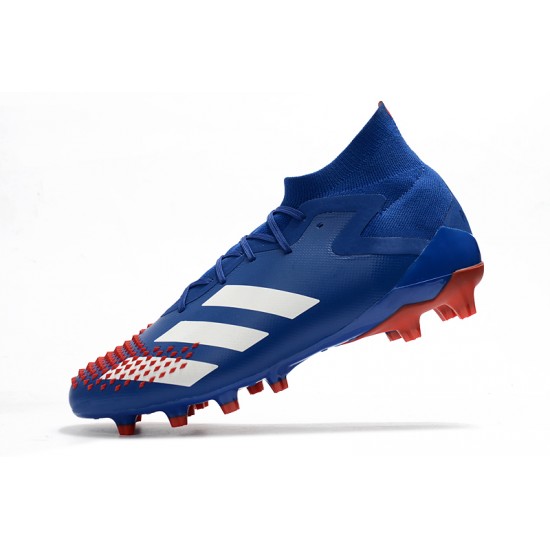 Alta calidad Botas de fútbol Adidas Predator Mutator 20.1 AG Azul Blanco Rojo