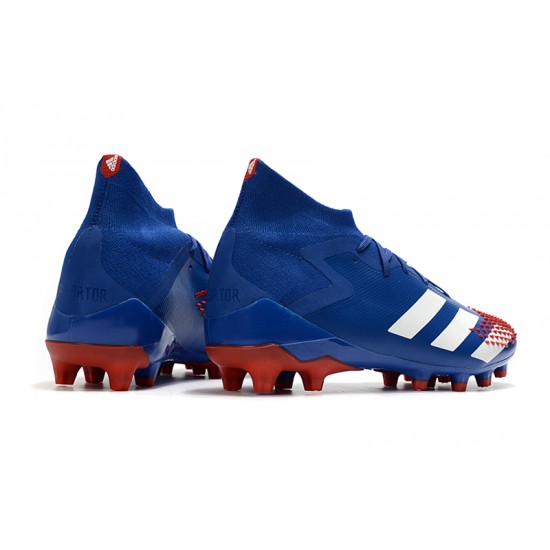 Alta calidad Botas de fútbol Adidas Predator Mutator 20.1 AG Azul Blanco Rojo
