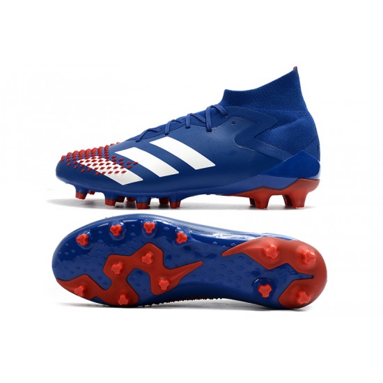 Alta calidad Botas de fútbol Adidas Predator Mutator 20.1 AG Azul Blanco Rojo