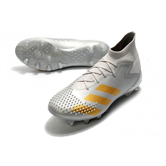 Explorar  Botas de fútbol Adidas Predator Mutator 20.1 AG Metallic Plata Gold