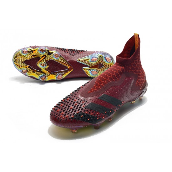 Alta calidad Botas de fútbol Adidas Predator Mutator 20+ FG Tormentor Animal - Rojo Negro