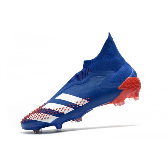 Tienda  Botas de fútbol Adidas Predator Mutator 20+ FG Tormentor - Azul Blanco Rojo