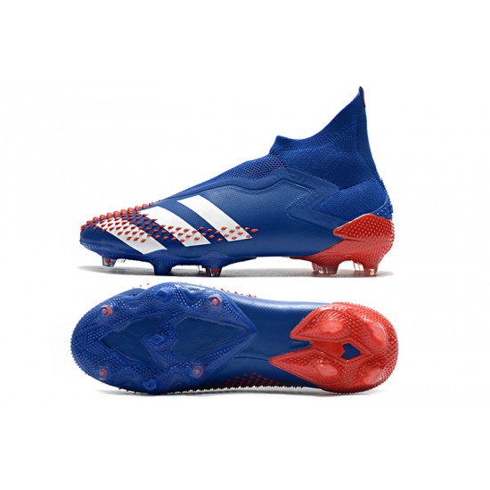 Tienda  Botas de fútbol Adidas Predator Mutator 20+ FG Tormentor - Azul Blanco Rojo