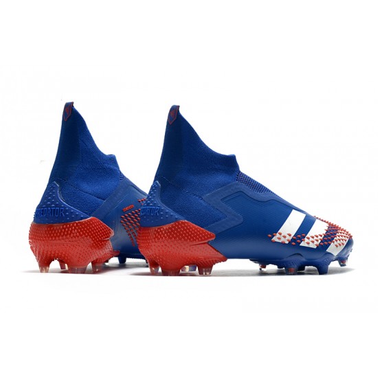 Tienda  Botas de fútbol Adidas Predator Mutator 20+ FG Tormentor - Azul Blanco Rojo
