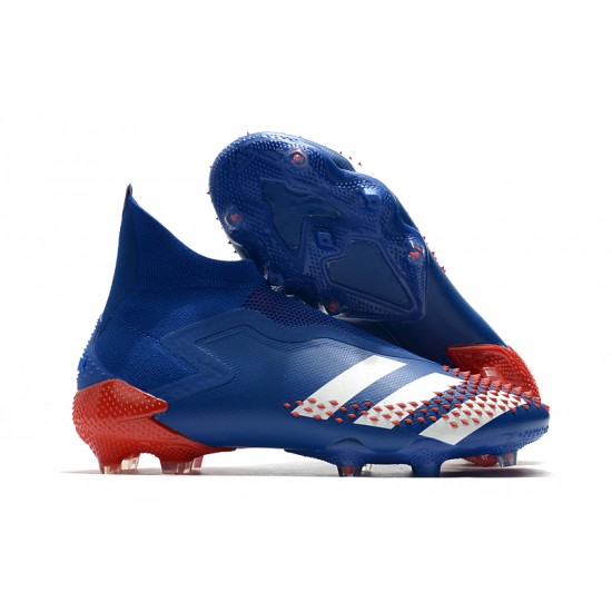Tienda  Botas de fútbol Adidas Predator Mutator 20+ FG Tormentor - Azul Blanco Rojo