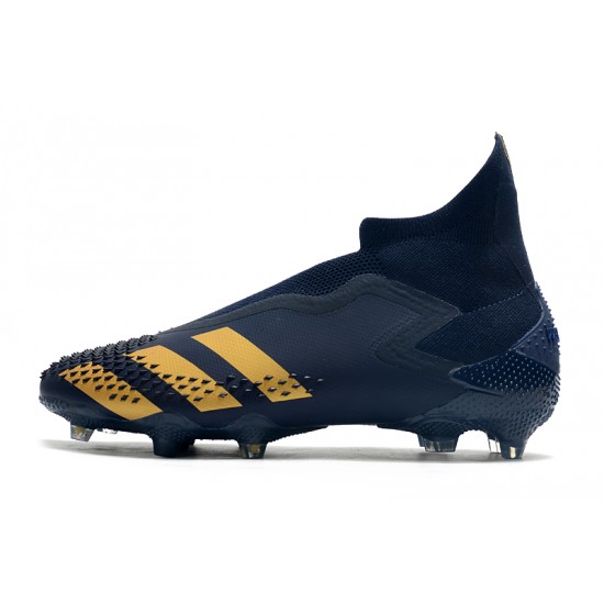 Alta calidad Botas de fútbol Adidas Predator Mutator 20+ FG Tormentor - Dark Azul Gold