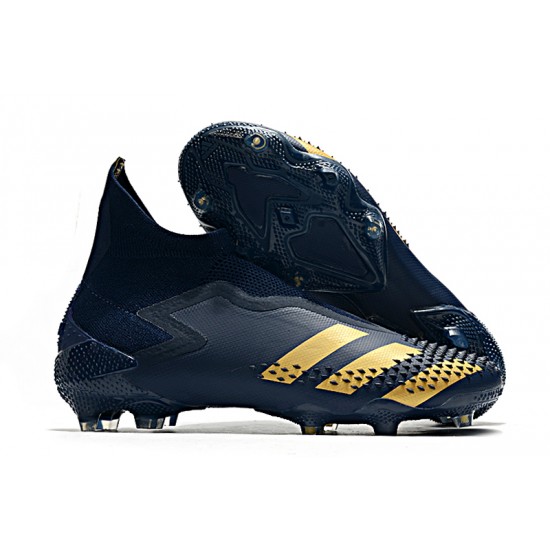 Alta calidad Botas de fútbol Adidas Predator Mutator 20+ FG Tormentor - Dark Azul Gold