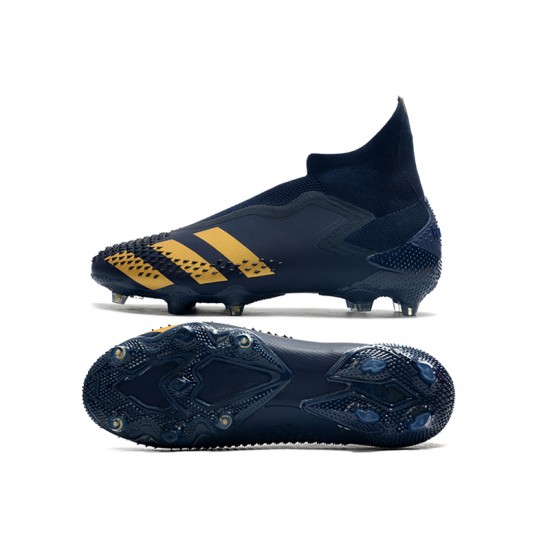 Alta calidad Botas de fútbol Adidas Predator Mutator 20+ FG Tormentor - Dark Azul Gold