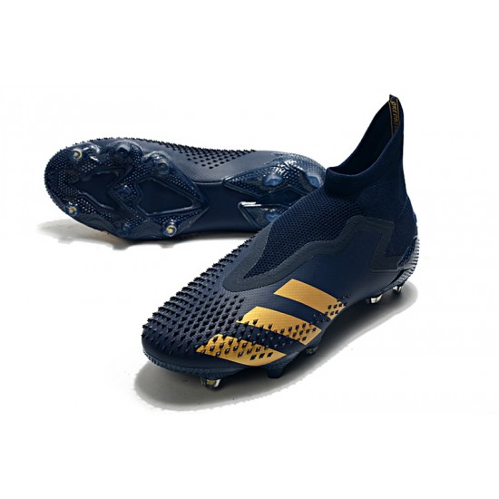 Alta calidad Botas de fútbol Adidas Predator Mutator 20+ FG Tormentor - Dark Azul Gold