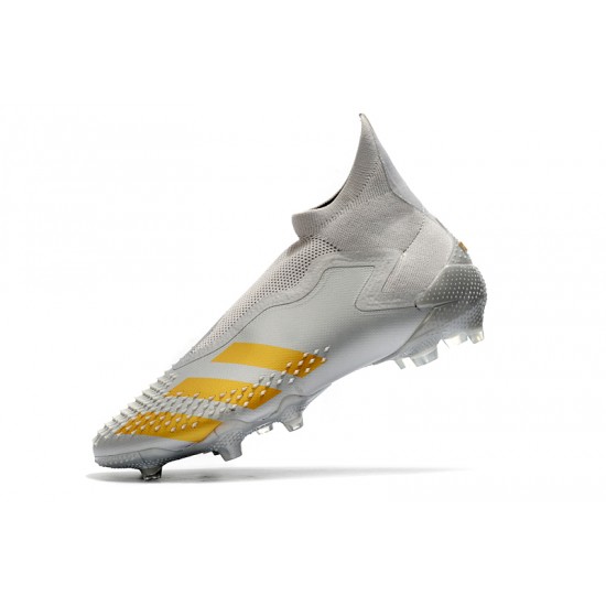 Alta calidad Botas de fútbol Adidas Predator Mutator 20+ FG Tormentor - Metallic gris Gold