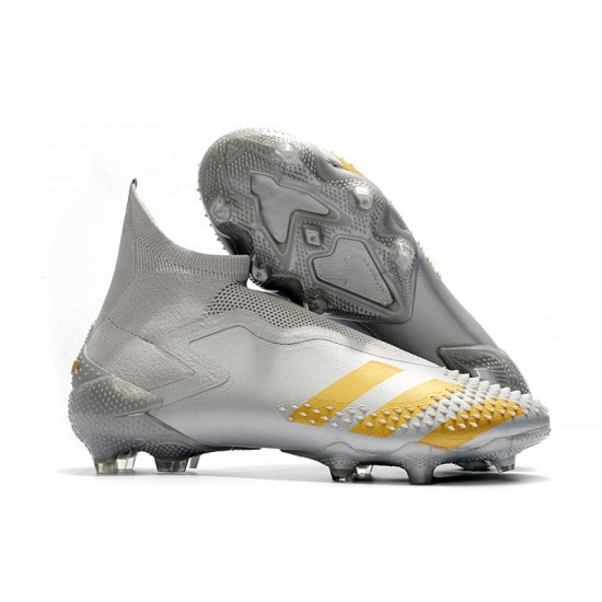 Alta calidad Botas de fútbol Adidas Predator Mutator 20+ FG Tormentor - Metallic gris Gold