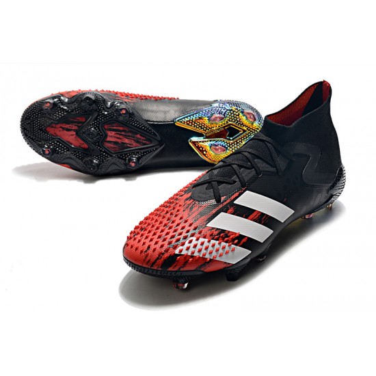 Mejor calidad  Botas de fútbol Adidas Predator Mutator 20.1 FG Tormentor - Negro Rojo Blanco