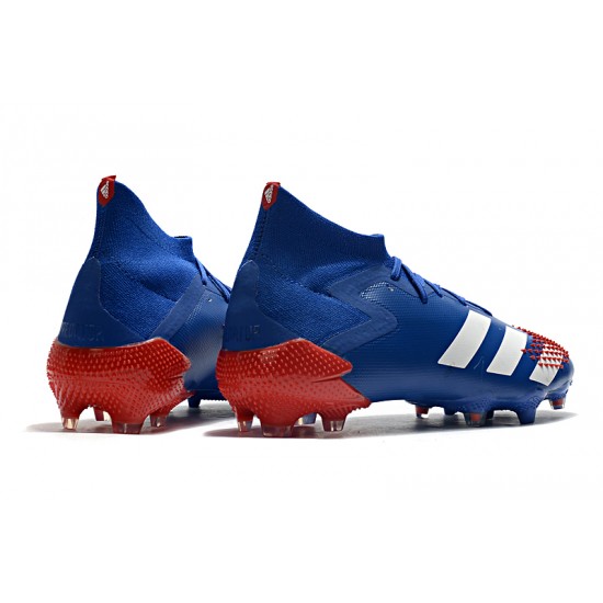 Mejor calidad  Botas de fútbol Adidas Predator Mutator 20.1 FG Tormentor - Azul Rojo Blanco