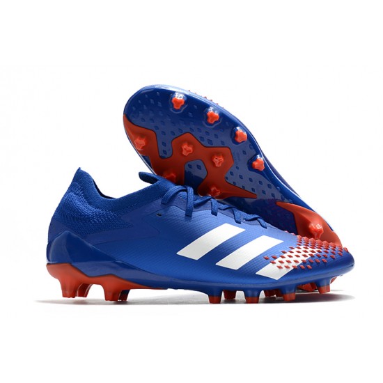 Comprar ahora  Botas de fútbol Adidas Predator Mutator 20.1 Low AG Azul Blanco Rojo