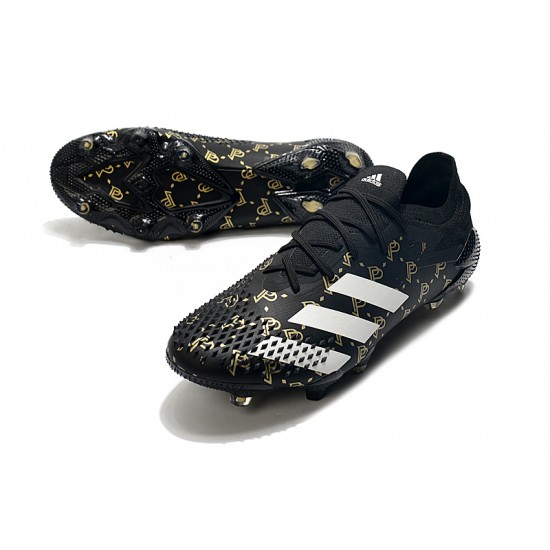 Mejor calidad  Botas de fútbol Adidas Predator Mutator 20.1 Low FG - Negro Gold Blanco