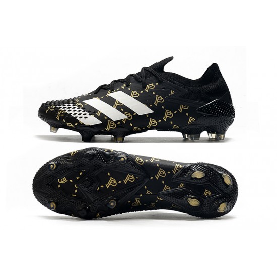 Mejor calidad  Botas de fútbol Adidas Predator Mutator 20.1 Low FG - Negro Gold Blanco