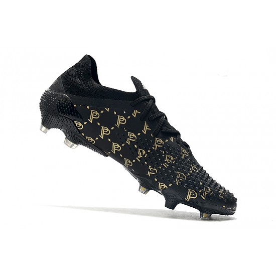 Mejor calidad  Botas de fútbol Adidas Predator Mutator 20.1 Low FG - Negro Gold Blanco