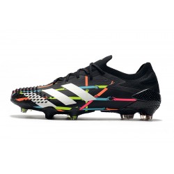 Botas de fútbol Adidas Predator Mutator 20.1 Low FG - Negro Blanco Azul Rosado