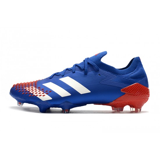 Calidad superior  Botas de fútbol Adidas Predator Mutator 20.1 Low FG - Azul Blanco Rojo